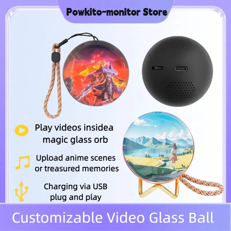 Bola de cristal personalizable Video creativo de bola de cristal 3D