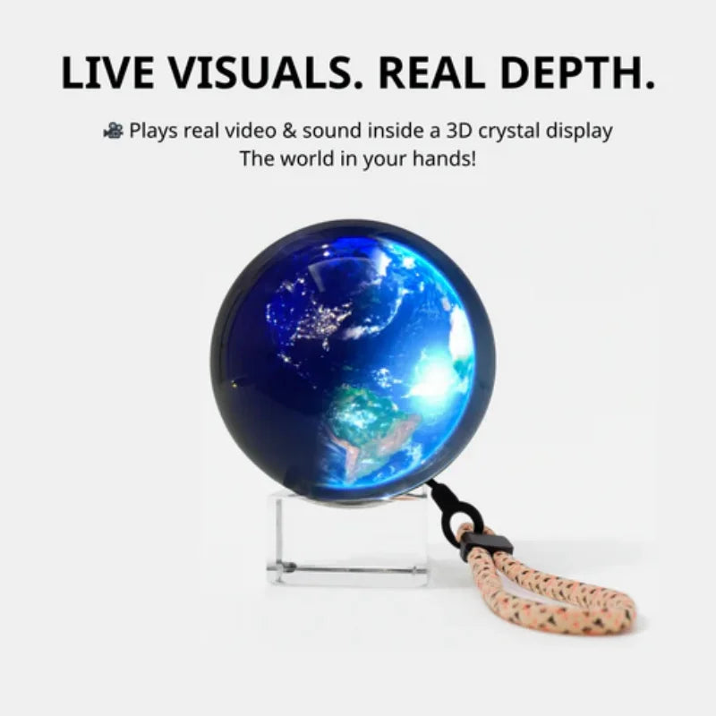 Bola de cristal personalizable Video creativo de bola de cristal 3D